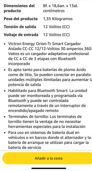 Victron Orion-Tr Smart 12/12 - 30A Cargador DC