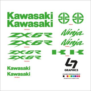 Kit Pegatinas Kawasaki ZX6R Ninja
