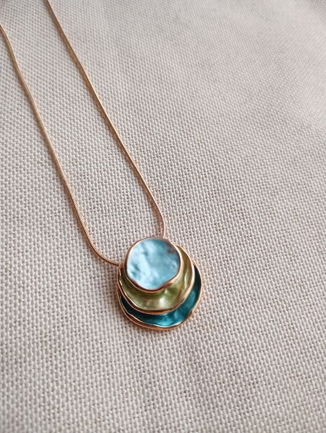 Collana retrò pendente toni del verde