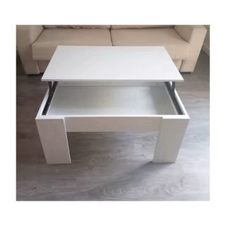 Mesa de centro elevable blanca