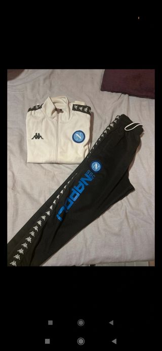 Chándal Napoli Kappa Blanco y Negro