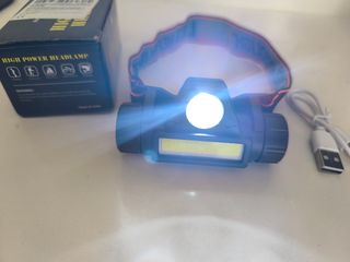 Linterna Frontal LED Alta Potencia USB