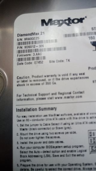 LOTE 3 Discos Duros Seagate y Maxtor 160GB IDE 3.5