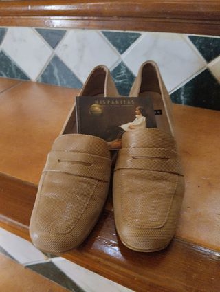 Mocasin Hispanitas Mujer Beige Talla 38 Piel
