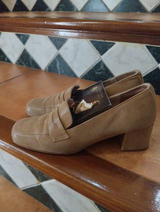 Mocasin Hispanitas Mujer Beige Talla 38 Piel