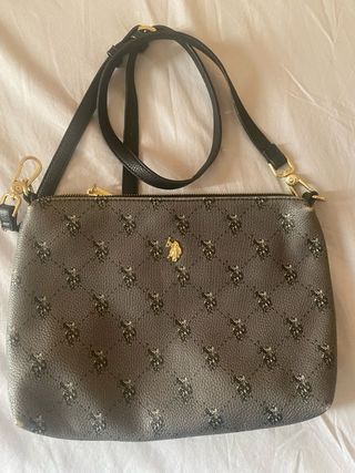 Borsetta tracolla US Polo Assn. grigio nera