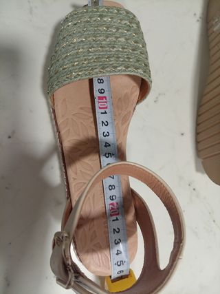 Sandalias Menorquinas verde agua 
