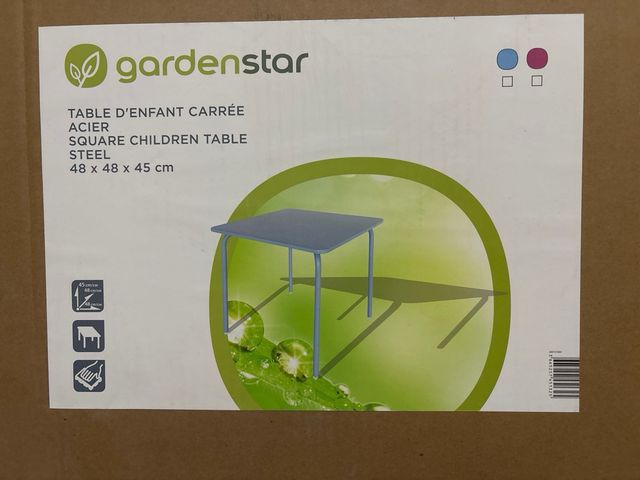 Mesa infantil Gardenstar acero 48x48x45 cm