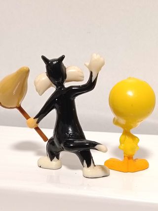 Lote 2 figuras de 1997 Sylvester e Tweety Quick WB