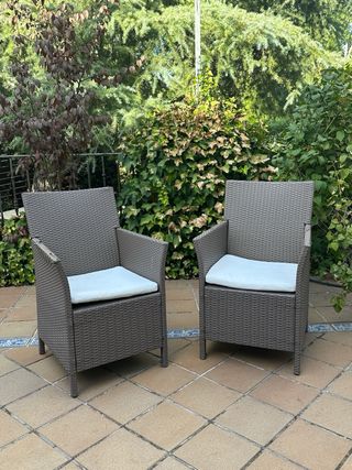 Conjunto de jardín:sillones y sillas