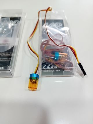 Coppia Luci LED Rc Gialle Camion Trattore Ruspa