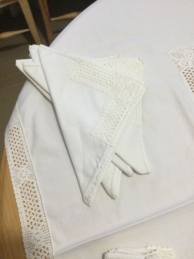 46.  Mantelería Cuadrada Ganchillo 146x146