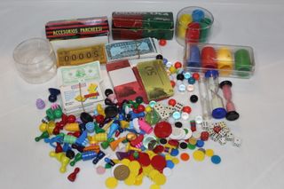 Accessori Parcheesi and Goose, Banconote, Dadi, Orologio