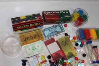 Accessori Parcheesi and Goose, Banconote, Dadi, Orologio