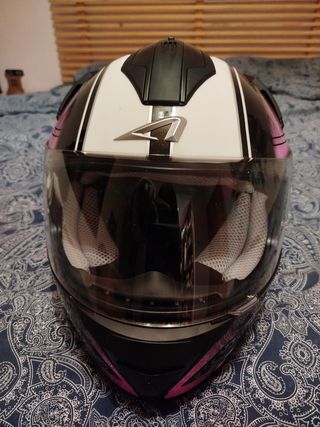 Casco Moto Astone Diablo Rosa Talla X
