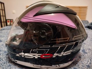 Casco Moto Astone Diablo Rosa Talla X