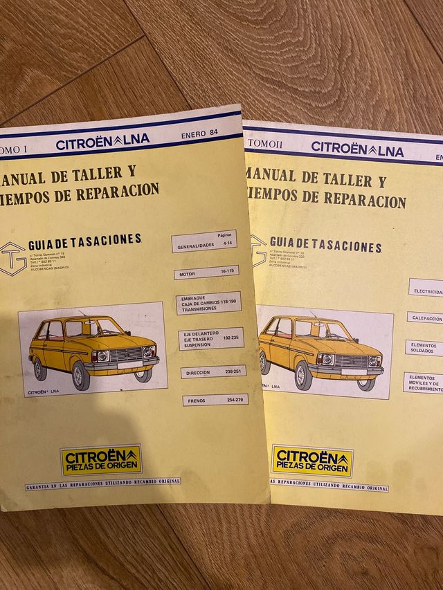 Manual Taller Citroën LNA 1984 (2 Tomos)