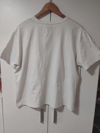 Camiseta Zara Blanca Flores