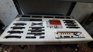 Collezione di modellini di treni alla stazione di Salou.