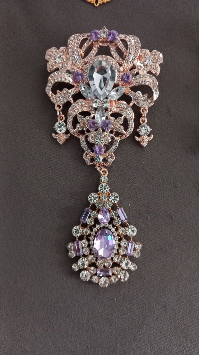 Aderezo Fallera Alicantina Oro y Morado