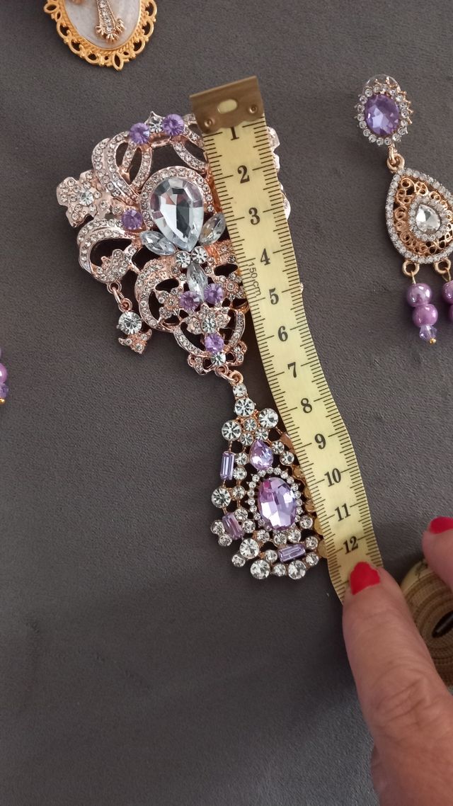 Aderezo Fallera Alicantina Oro y Morado