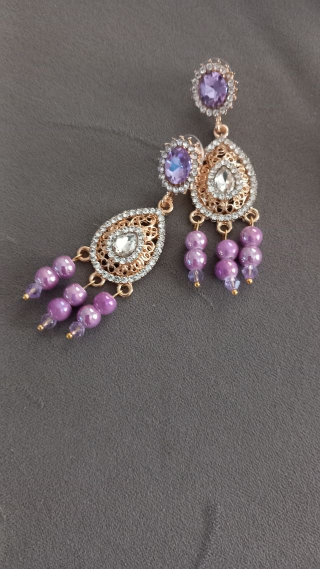 Aderezo Fallera Alicantina Oro y Morado