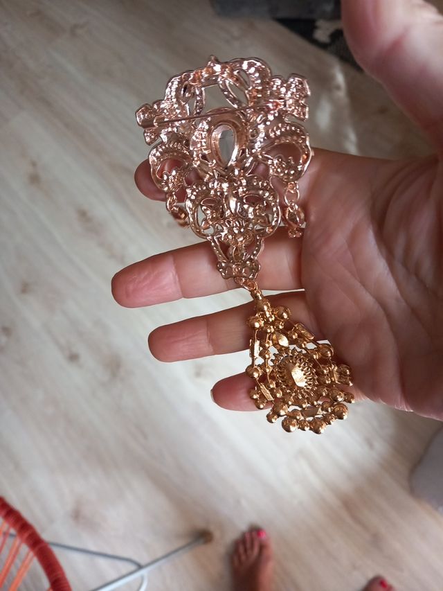 Aderezo Fallera Alicantina Oro y Morado