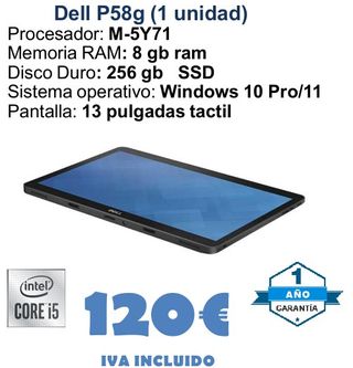 Dell P58g Tablet 13 8GB RAM 256GB SSD