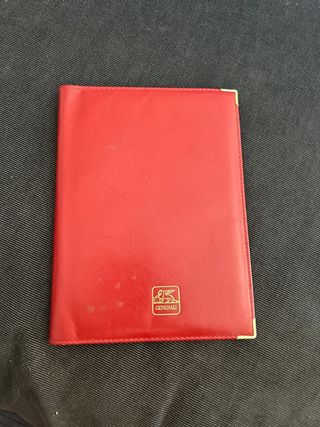Portadocumenti vintage Generali rosso