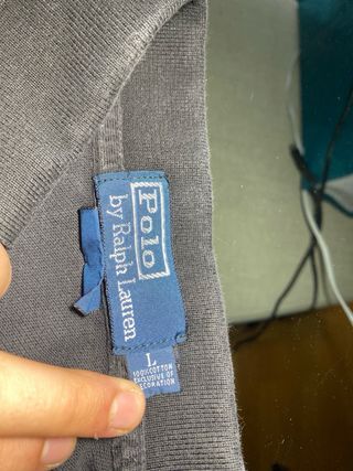 Polo Ralph Lauren manga larga gris