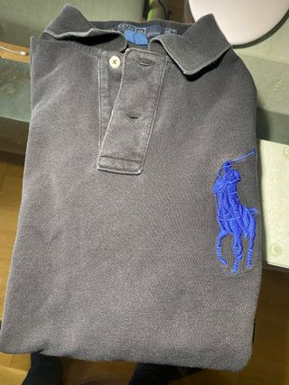 Polo Ralph Lauren manga larga gris