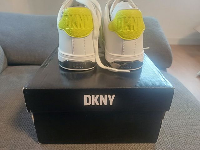 Zapatillas DKNY Mujer Blancas y Amarillas Talla 35