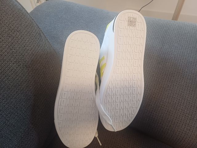 Zapatillas DKNY Mujer Blancas y Amarillas Talla 35