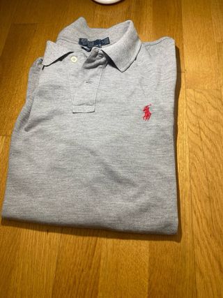 Polo Ralph Lauren manga larga gris