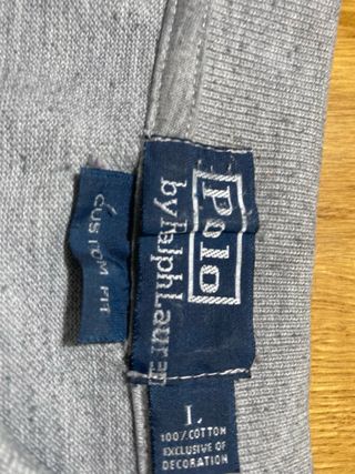 Polo Ralph Lauren manga larga gris