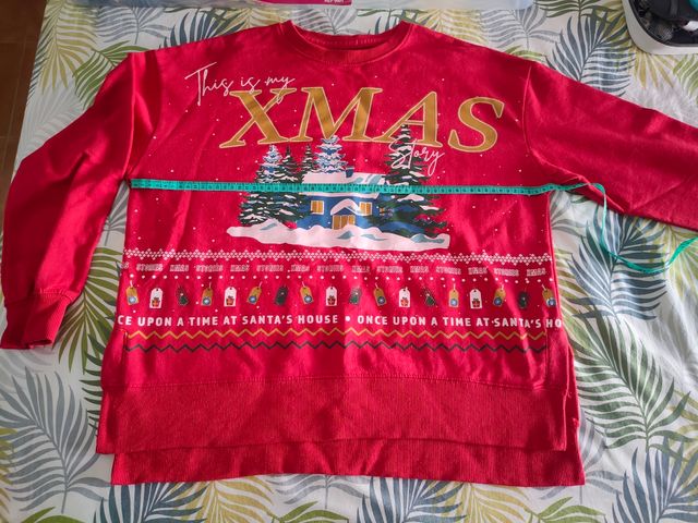 Sudadera Navidad Lefties Talla M Roja