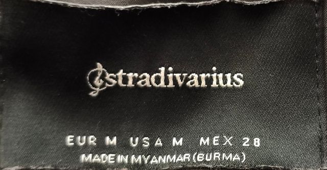 Chaqueta Stradivarius Negra Talla M