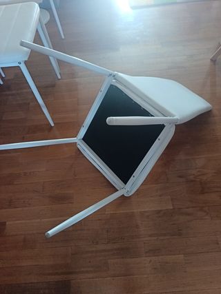 Juego de 4 Sillas Comedor Piel Sintética