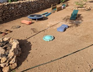 Pista de obstáculos para perros.