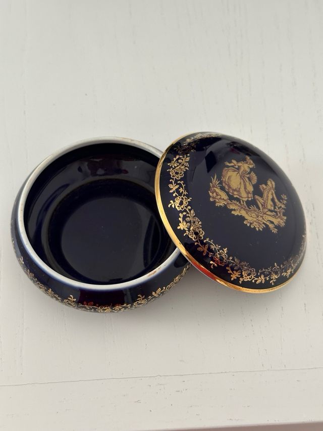 Caja/Joyero de porcelana de Limoges Francia