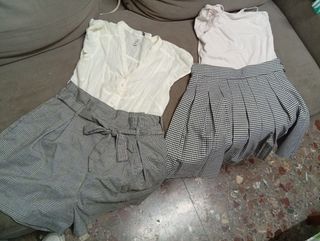 Falda colegiala cuadros blanco y negro
Falda pant