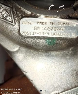 Turbo Opel Insignia Diesel Garrett 3-111 AIR.49