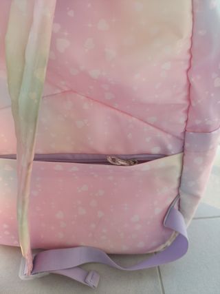Zaino rosa bambina con cuoricini