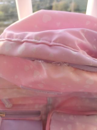 Zaino rosa bambina con cuoricini