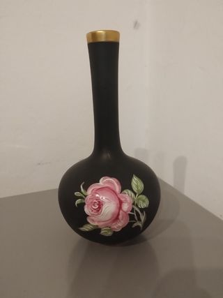 Vaso vintage Bavaria rosa e oro
