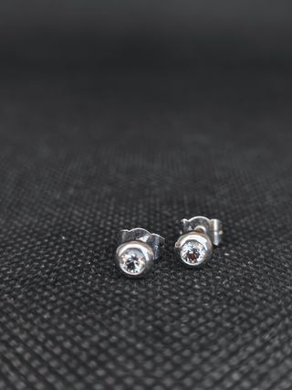 Pendientes Oro Blanco 18k Brillantes.051-04-00394