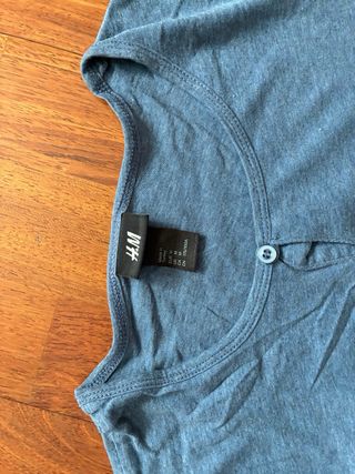 Camiseta H&M manga larga azul