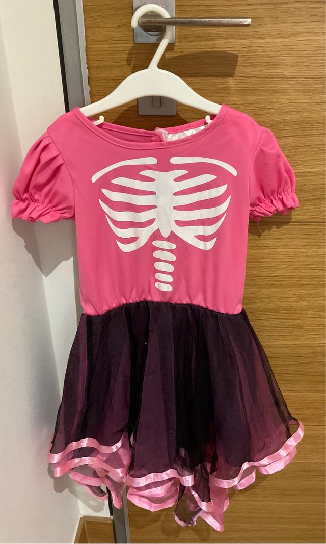 Disfraz Esqueleto Rosa Niña