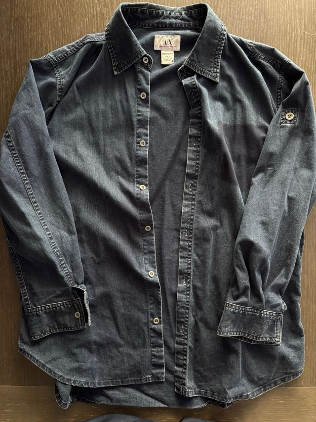 Camisa tejana Armani Exchange azul