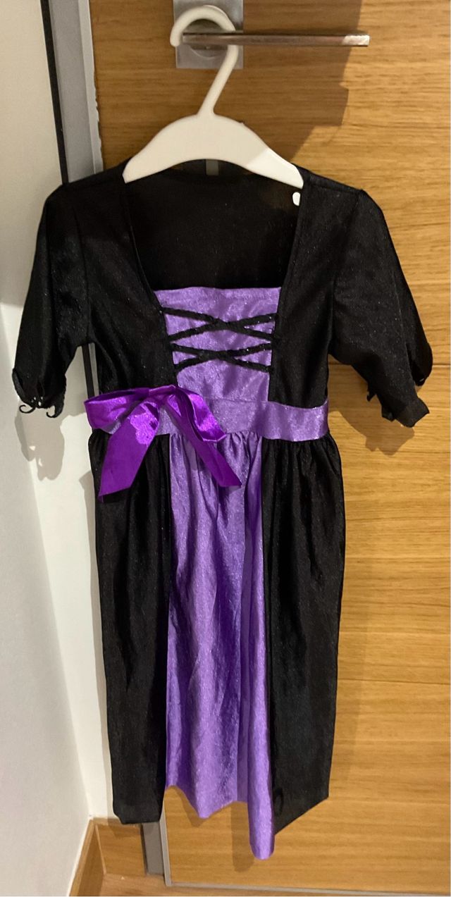 Disfraz Brujita Niña Morado y Negro